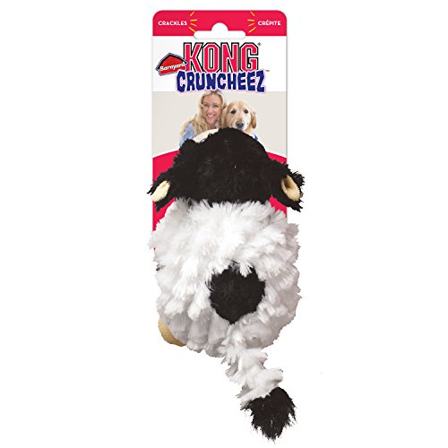 KONG Company RC31 Barnyard Cruncheez Cow Dog Toy Black/White, Small