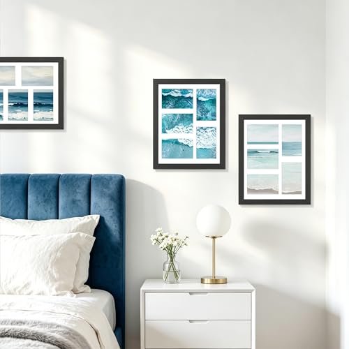 Image of DUENPY 2-Pack 11x14 Collage Picture Frames, 4x6 Collage Picture Frame, Displays Five 4x6 inch Photos, or 11x14 (Without Mat) Wall Decor Wall Hanging or Tabletop, Black