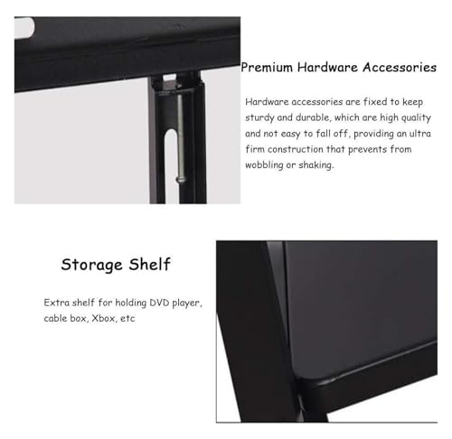 Soporte móvil para TV de 55 a 85 pulgadas en acero negro miniatura 4