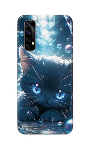 Image of Printed Hard Back Cover Case for Realme Narzo 20 Pro | Realme 7 | Realme Narzo 30 4G Back Cover (Cute Cat) -1111
