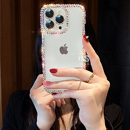 Coque transparente iPhone 11 avec protection d'objectif pailletée diamant anti-choc - 5
