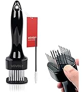 Vovoly Meat Tenderizer Tool with 24 Pin Ultra Sharp Stainless Steel Blades, Kitchen Cooking Meat ...