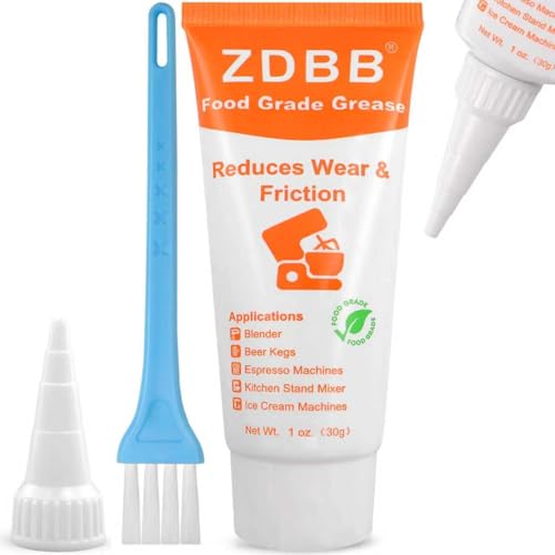 ZDBB Lubricante de grado alimenticio para batidoras Kitchen, lubricante para equipos de servicio alimentario NSF H1, grasa para cafeteras, paquete de 1 unidades de 1 oz.