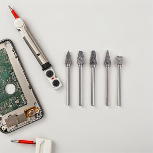 Juego de 10 fresas rotativas de carburo de tungsteno miniatura 6