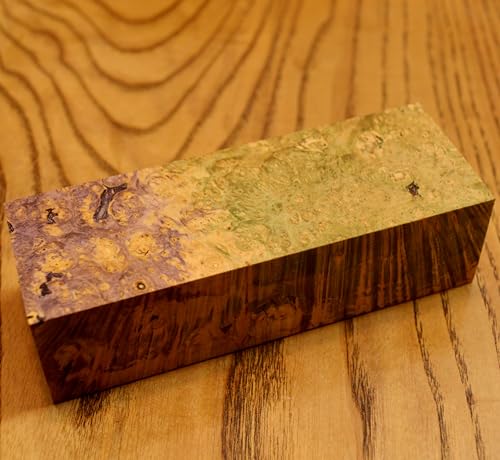Stabilized BURL Wood Wooden Block Turning Blank Handle Blade Knives Knife Cactus Juice Stabilizing (#419)
