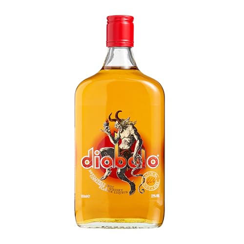 Diabolo Whisky Liqueur Spiced Whisky & Hot Cinnamon Flavours Cocktail Ingredient for Shots & Spicy Old Fashioned 22% Alcohol Drink Artisan Liquor Blended Whiskey taste for Home Bar 70cl