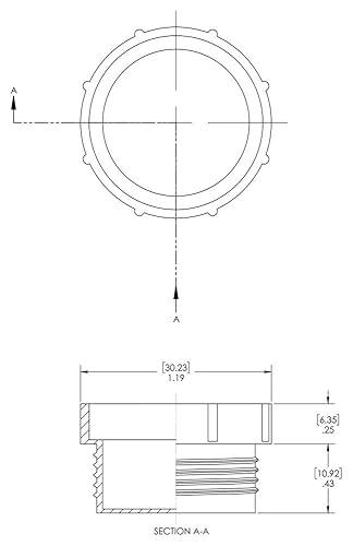 Miniatura 2 de Caplugs 99191188 Tapón roscado de plástico para accesorios acampanados invertidos. PDI-122, PE-LD, para enchufe tamaño de rosca 1 116-16", rojo