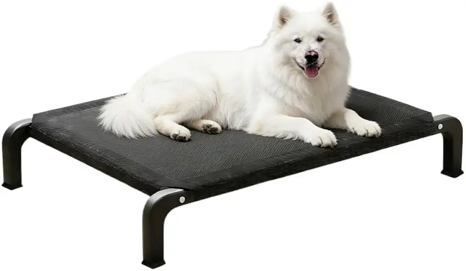 Cama Pet Suspensa Elevada Confortável e Impermeável – Respirável, Portátil, Resfria, Ideal para Cães e Gatos Grandes, Verão e Viagens(75X33X28CM P (S))