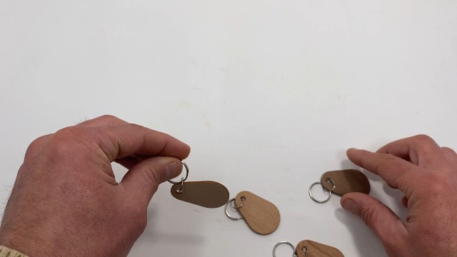 Amazon.com: Wooden NFC Keychains for Custom Business Cards - 5