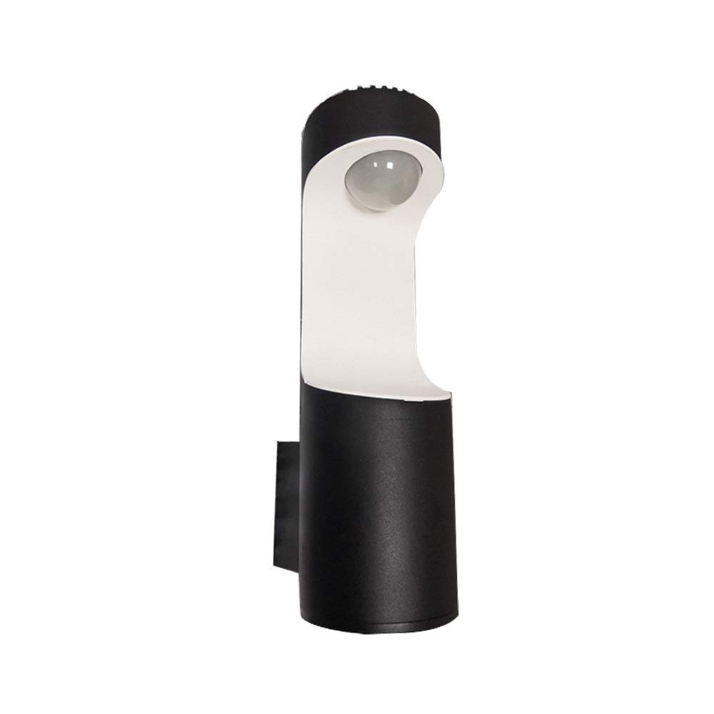 Lumière murale LED noire 10W 6000K étanche à haute performance lumineuse