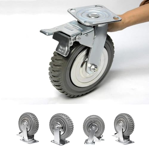 Roulettes pivotantes de 150 mm pour déplacer facilement un établi lourd d'atelier