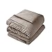 Comfort Spaces Cavoy Comforter Set - Luxe Diamond Tufting, All Season Bedding, Matching Bed Skirt, Decorative Pillows, Queen, Faux Silk Taupe 5 Piece
