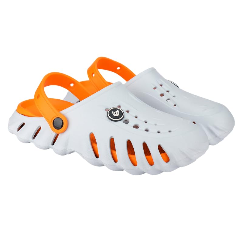 VOKLINE EVA Clogs for Men & Boys (Grey Orange 7) (B0CWTW8KBQ) Amazon Price History, Amazon Price Tracker