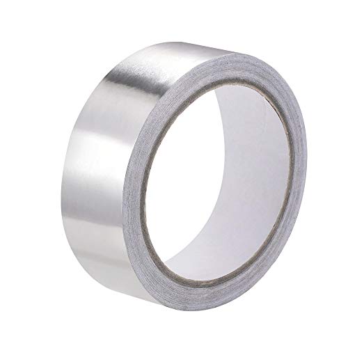uxcell 25mmx 20m Aluminum Foil Tape High Temperature Tape for HVAC, Sealing, Patching Hot and Cold Air Ducts Single Sided Adhesive Tape