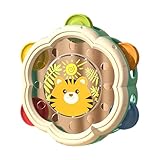 早期学習漫画ハンドドラムガラガラ鐘のおもちゃ幼児の聴覚発達手と目の調整なだめるおもちゃ幼児パーカッションドラムガラガラ