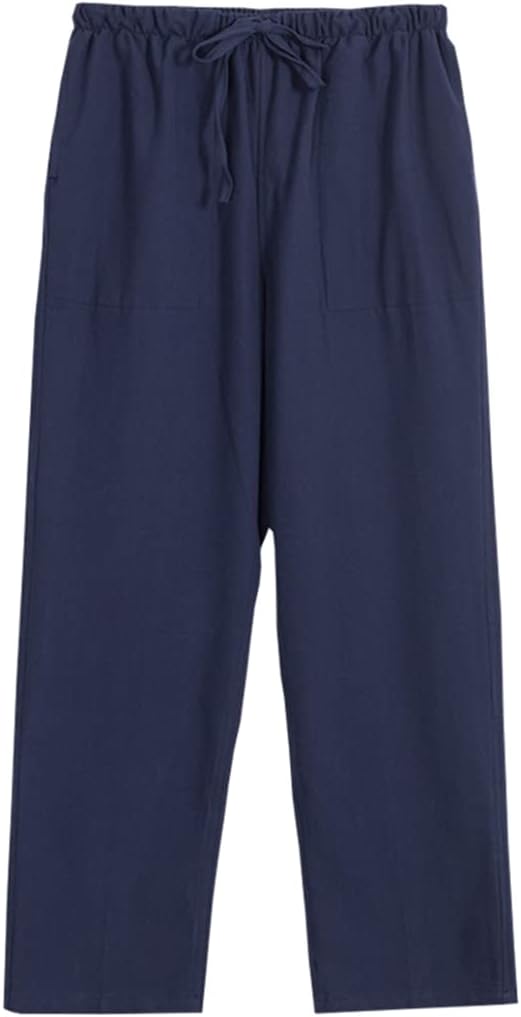 Cotton Linen Tai Chi Pants Loose Tang Suit Pants Men Kung Fu Trousers Pants Chinese Traditional Clothes