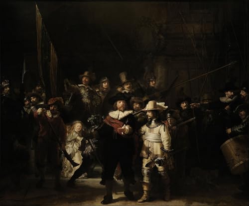 Impression d'art Nachtwacht de Rembrandt avec des finitions de galerie