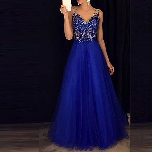 Robe de soirée courte en patchwork de paillettes roses col en V - 5