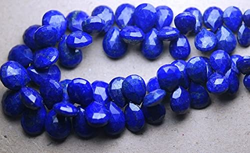 Lapis-lazuli de qualité supérieure en poires micro-facettées 12-16mm pour joaillerie fine