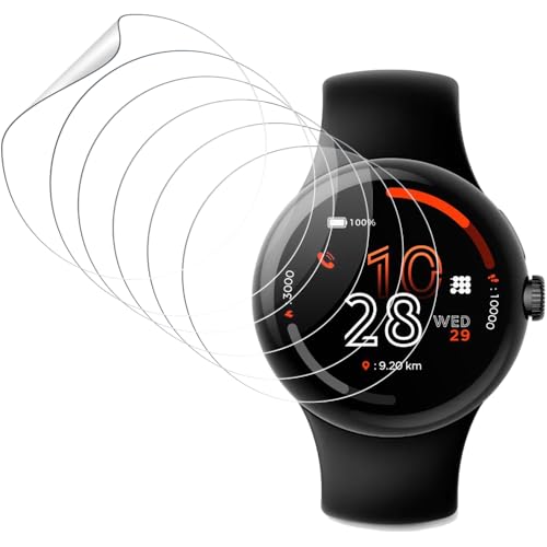 Image of Beukei [6 Pack] Screen Protector for Google Pixel Watch 4 41mm, Soft TPU Film [9H Hardness][3D Curved][Anti-Scratch] Folie