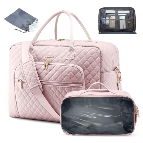 LOVEVOOK Travel Duffle Bag with Separate Laptop Compartment, Weekender Bag for Women Carry on Overnight for Business Travel with Wet Pocket, Hospital bag for Labor and Delivery