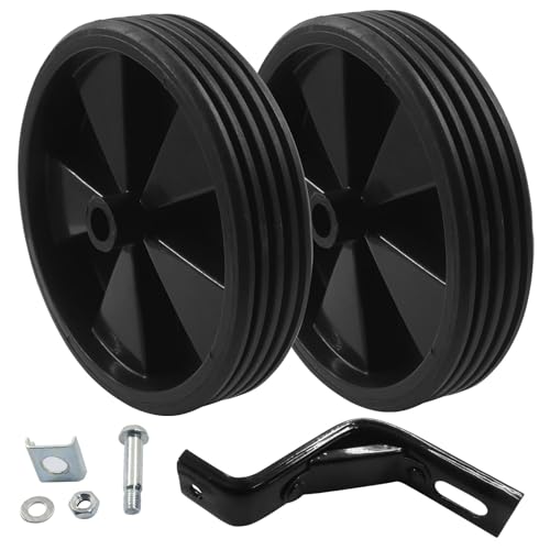 Piutouyar Black Bicycle Auxiliary Wheel Accessories for 14 Inch Bike, Thickened Bicycle Training Wheels Kids Training Bike Wheel for Variable Speed and Single Speed Bikes