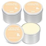 Set: you'll receive 3 pack 6 ounce (about 173 ml) cans of seasoning wax to keep your cast iron, carbon steel, and cutting boards looking their best for months; Perfect for regular maintenance, without the worry of running out of seasoning mid-season,...