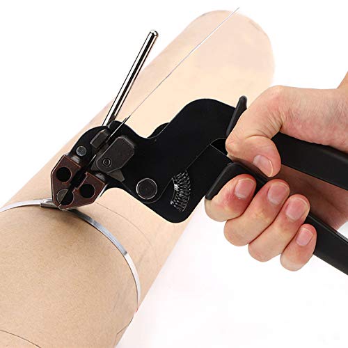 Stainless Steel Cable Tie Gun Automatic Tensioner Cutter Tool Self locking Metal Zip Ties Kit
