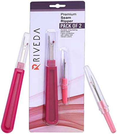 Seam Ripper 2 Pack - Thread Remover Sewing Supplies - Stitch Remover Tool for Sewing, Crafting Notions and Quilting - Thread Cutter Unpicker Sewing Accessories and Supplies