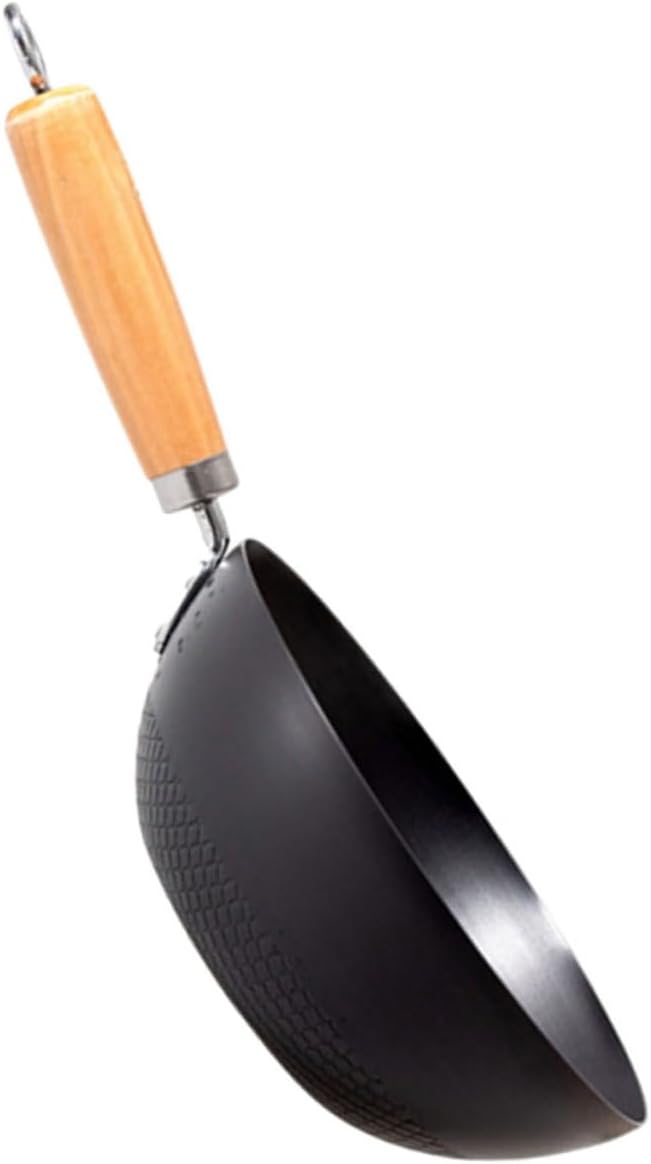 ABOOFAN Nonstick Skillet Small Pan Comfortable to Hold Handle Flat Bottom Wok Nonstick Wok Pan Cookware Accessory