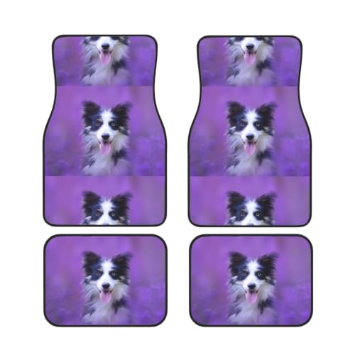 Alfombrillas de neopreno para coche que evitan manchas y suciedad con diseño de Border Collie