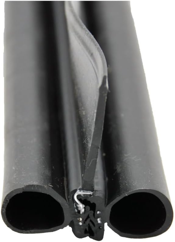 AP Products 018-479 Black Double Bulb Seal with Slide-On Clip and 2-1/4" Wiper - 2" x 3" x 28'