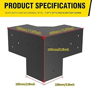 Woodworks Pergola pergola Brackets 3-Way Right Angle Corner Bracket DIY Elevated Wood Stand 4PACK with Screws for 4x4 (Actual: 3.5x3.5 Inch) Lumber Pergola Gazebo Woodworks Pergola pergola Brackets 3 Way Right Angle Corner Bracket DIY Elevated Wood Stand 4PACK with Screws for 4×4 Actual 35×35 Inch Lumber Pergola Gazebo