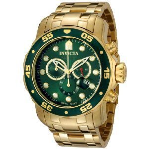 �r���v �C�����B�N�^ Invicta Men's 0075 Pro Diver Chronograph 18k Gold-Plated Watch�y���s�A���i�z
