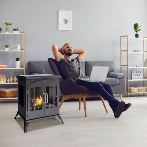 Iside Vrijstaande bio-ethanol haard in vintage-stijl, 54 x 30 x 55 cm - Afbeelding 5