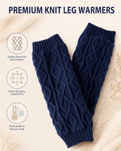 Image of Shihanee Winter Fleece Lined Leg Warmers for Women