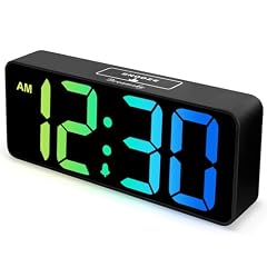 Dream Sky Large Digital Alarm Clock Big Numbers for Seniors & Visually Impaired, RGB 9 Inches Desk