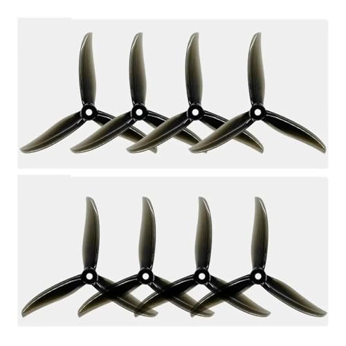 Hélice CW CCW 3 pales pour drone 4934 FPV 5 pouces en pack de 8 pièces noires