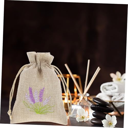 6 bolsas pequeñas de arpillera para sachet de lavanda miniatura 5