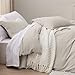 Bedsure Duvet Cover Queen Size - 3 Pieces Prewashed Extra Soft Bedding Set, Includes 1 Duvet Cover 90x90 Inches with Zipper Closure & 2 Pillow Shams, Linen, Comforter Not Included