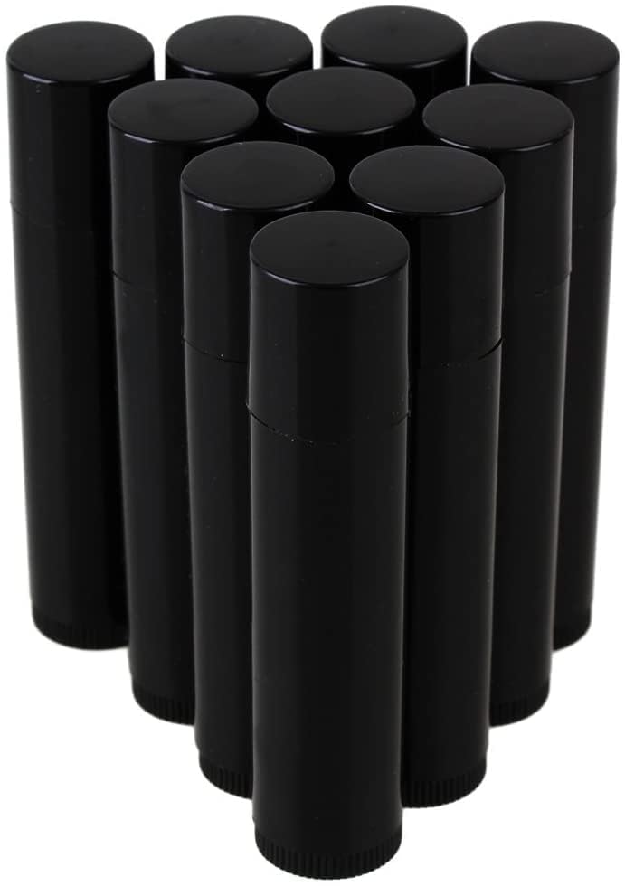 Image of 5Pc Empty Refillable Black Lip Chapstick Lipgloss Tube Container Lipstick Stick Lip Gloss Jar Tubes DIY Lip Gloss & Beauty Samples for Lipstick Kajal Lip Care Cosmetics Travel