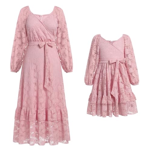 IBAKOM Mutter Tochter Matching Kleid Mama und...