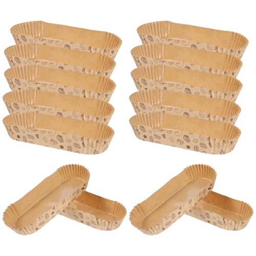 Didiseaon 100 Piezas de Moldes para Pasteles Desechables Forma de Barco, Papel para Hornear Antiadherente, Resistente al Calor, Apto para Fiestas y Repostería Profesional