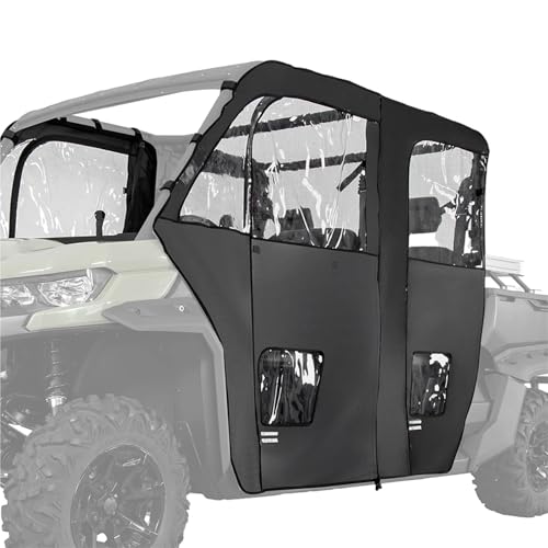 Portes de cabine souples Can Am Defender Max, pare-brise intégral étanche UTV 2017-2024