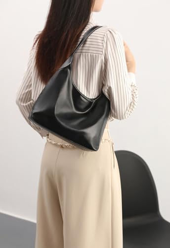 NIUEIMEE ZHOU Hobo Bags for Women Soft Vegan Leather Shoulder Handbag Slouchy Designer Tote Purses2