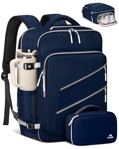 MATEIN Travel Personal Item Backpack, Carry on Bag with Shoe Compartment