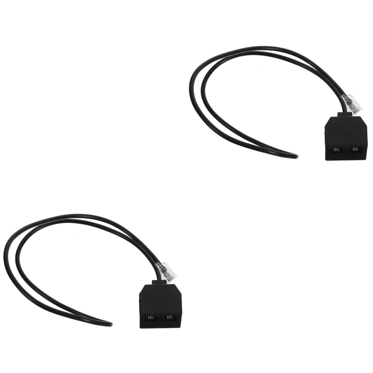 BELLIFFY 2pcs Telephone Line Splitter Adapter Converter for Phone Accessories Compatible Telephones Training Machines Elegant