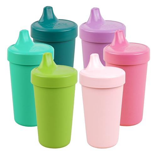 Image of Re-Play Spill-Proof Sippy Cups for Toddlers - Kids Reusable 10 Oz Set of 6, Dishwasher & Microwave Safe, Made in USA, Fairytale