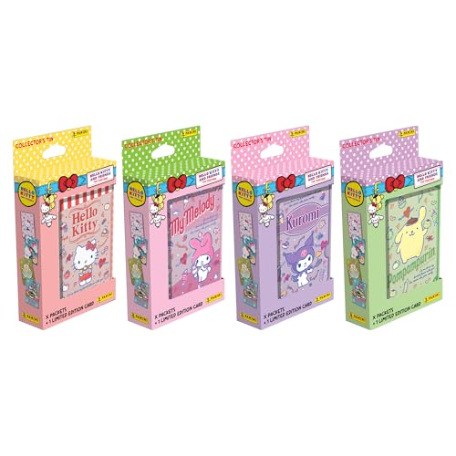 Panini Hello Kitty & Friends Trading Cards Boîte métal 5 Pochettes Premium + 1 Carte édition limitée (4 visuels aléatoires)
