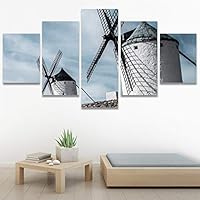 SIGNWIN 5 Panel Canvas Wall Art Modern Art Contemporary Country Dramatic Multicolor Photography Scenic for Home Decorations Ready to Hang - 60